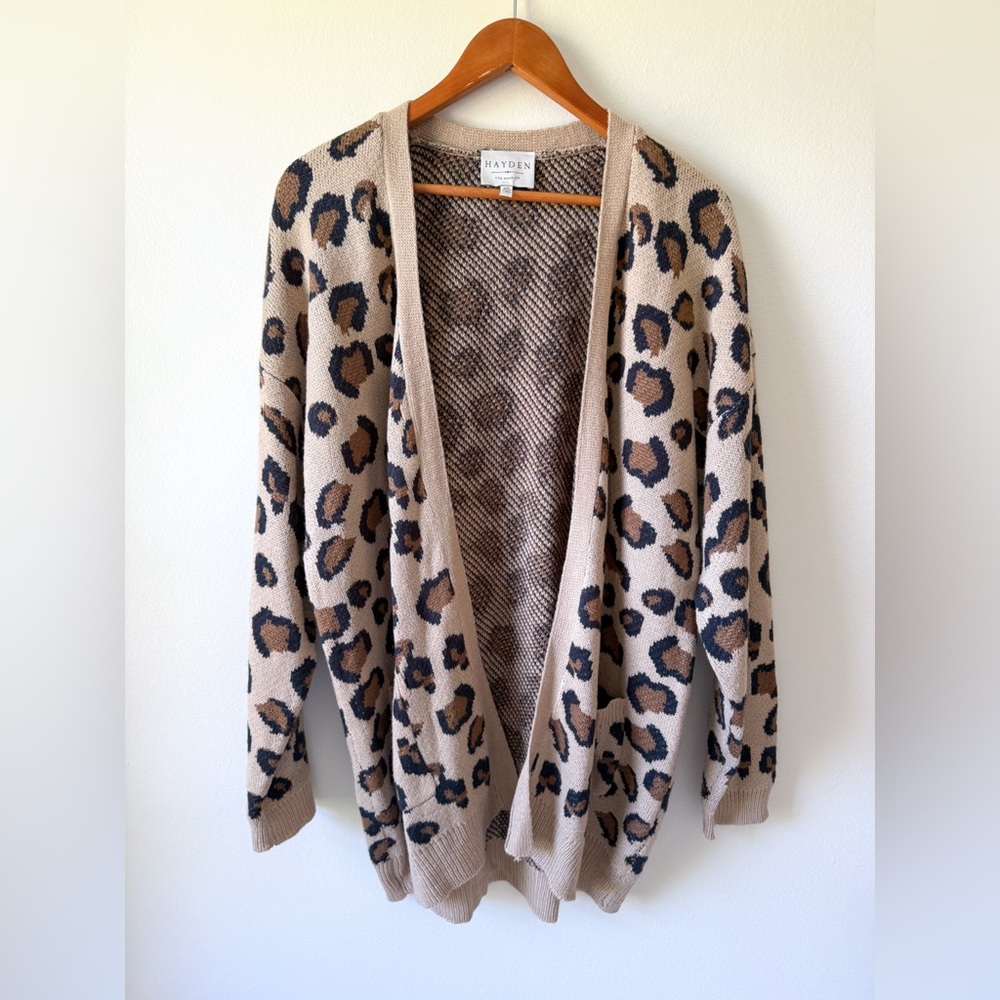 Oversized Leopard Cardigan